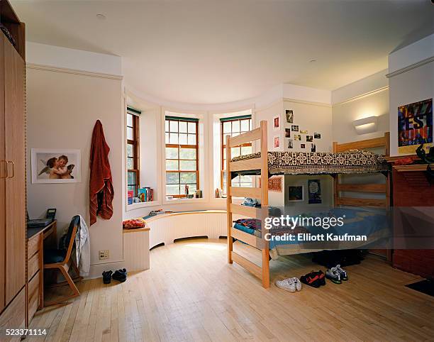 children's room with bunkbed - bunkbed stock pictures, royalty-free photos & images