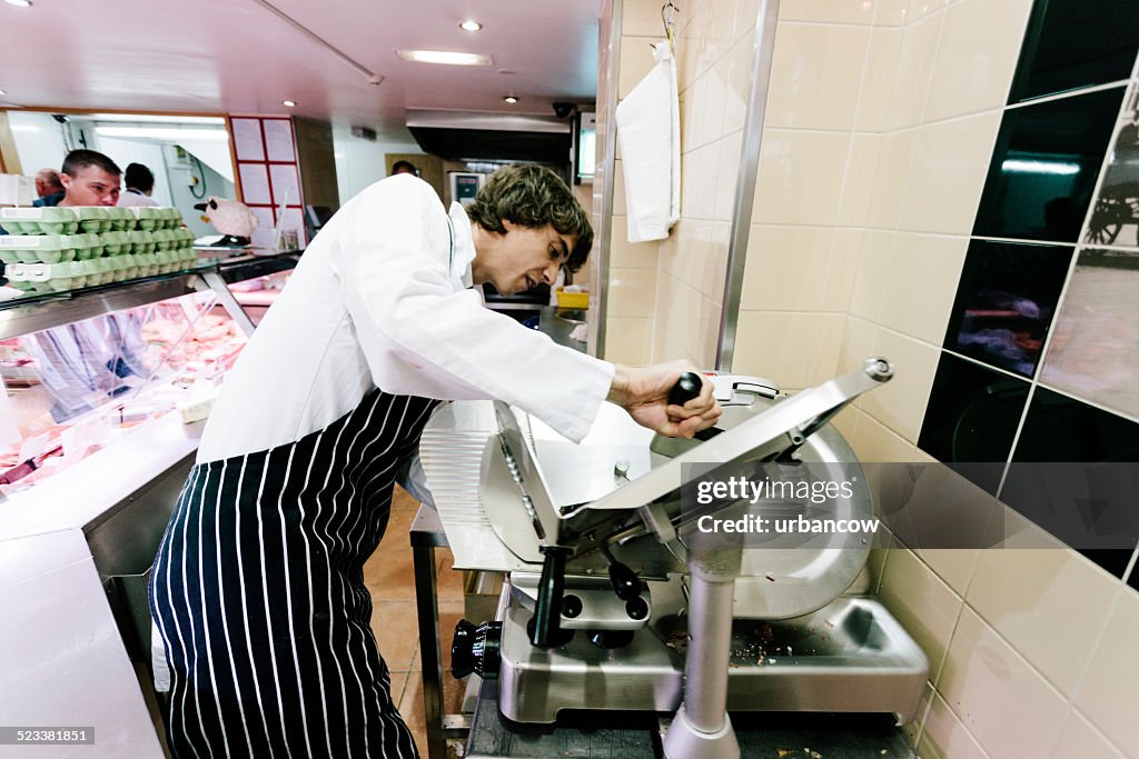 British Butcher, meat slicer