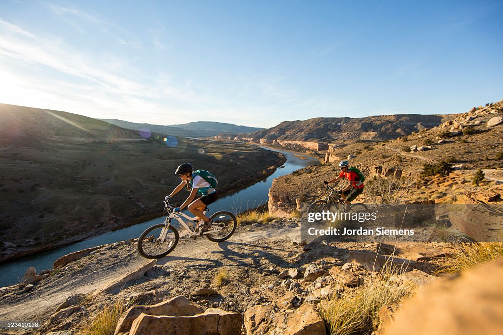 Singletrack Sampler Mountain Biking On Single Track Trail High-Res Stock Photo - Getty Images