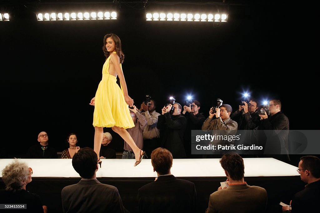 Fashion Model on Runway