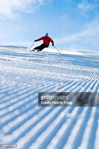 pist skiing in austria - obergurgl stock pictures, royalty-free photos & images