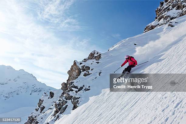 skiing in davos - davos switzerland stock pictures, royalty-free photos & images