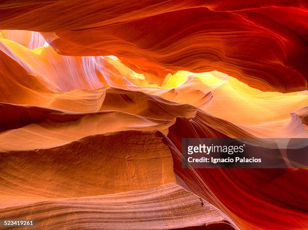 upper antelope slot canyon, arizona - sedimentary rock formation stock pictures, royalty-free photos & images
