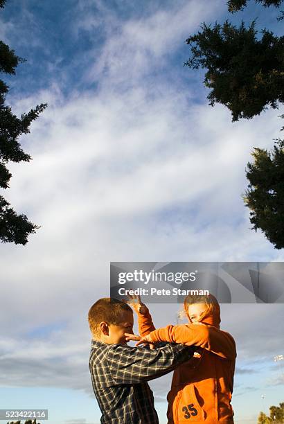 brother and sister fighting - brothers fighting stock pictures, royalty-free photos & images