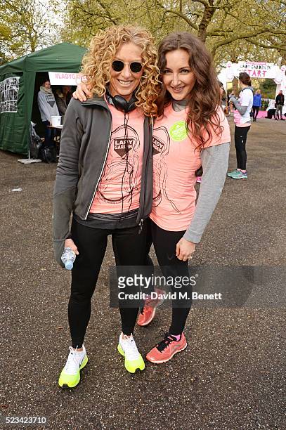 Kelly Hoppen and daughter Natasha Corrett attend the Lady Garden 5K Fun Run in aid of Silent No More Gynaecological Cancer Fund in Battersea Park on...