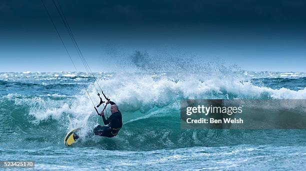 kitesurfing - kite surfing stock pictures, royalty-free photos & images