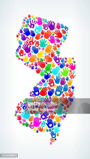 new jersey on hands pattern white background - white jersey stock illustrations