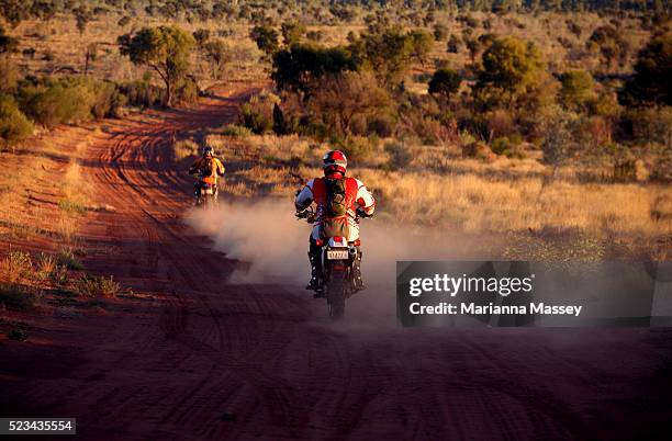 dirt bike riding in outback australia - fun northern territory stock pictures, royalty-free photos & images