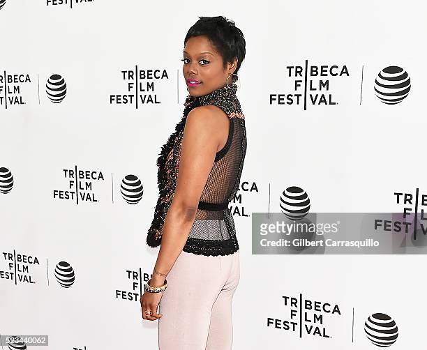Actress Afton Williamson attends Tribeca Tune In: 'The Night Of' Screening during 2016 Tribeca Film Festival at SVA Theatre 1 on April 22, 2016 in...