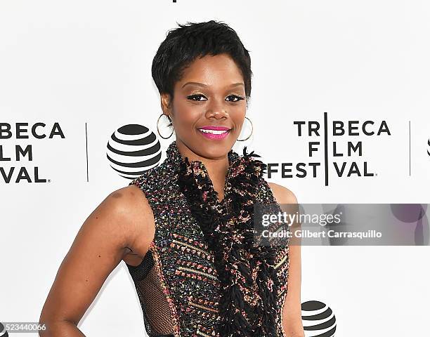 Actress Afton Williamson attends Tribeca Tune In: 'The Night Of' Screening during 2016 Tribeca Film Festival at SVA Theatre 1 on April 22, 2016 in...