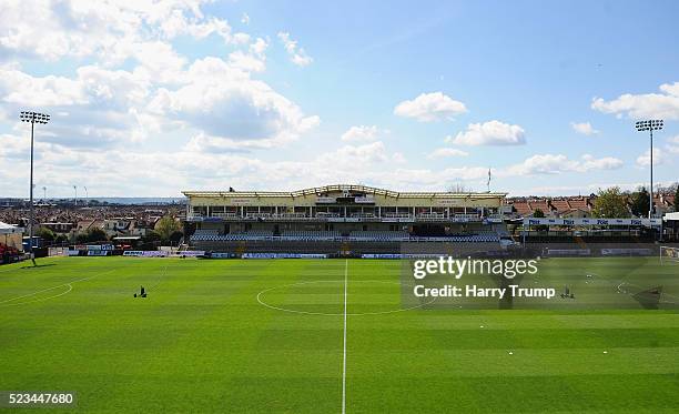 General view of the Memorial Stadium during the Sky Bet League Two match between Bristol Rovers and Exeter City at the Memorial Stadium on April 23,...