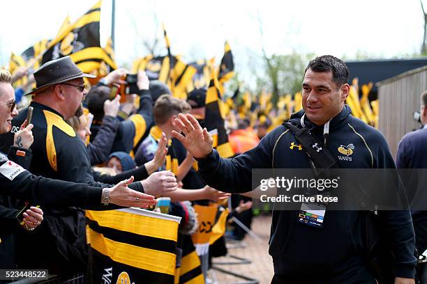 George Smith of Wasps arrives at the stadium prior to the European Rugby Champions Cup Semi Final between Saracens and Wasps at the Madejski Stadium...