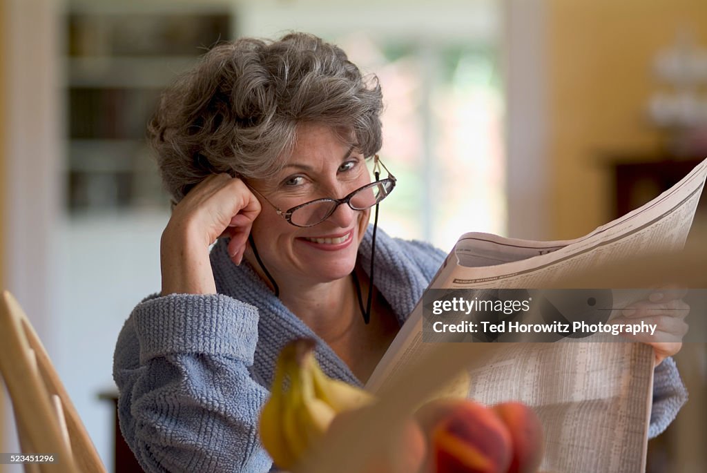 Woman Reading the Newspaper