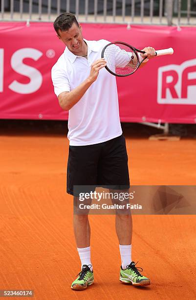 Kenny de Schepper from France during the match between Farrukh Dustov and Kenny de Schepper for Millennium Estoril Open at Clube de Tenis do Estoril...