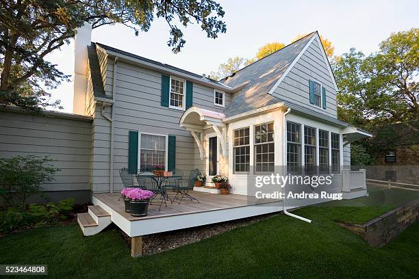 deck and addition on house - model home stock pictures, royalty-free photos & images