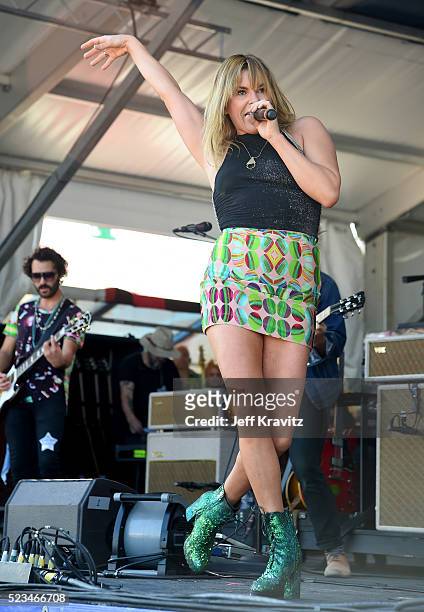 Grace Potter performs onstage at 2016 New Orleans Jazz & Heritage Festival at Fair Grounds Race Course on April 22, 2016 in New Orleans, Louisiana.