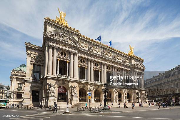 opera garnier in paris - opéra garnier stock pictures, royalty-free photos & images