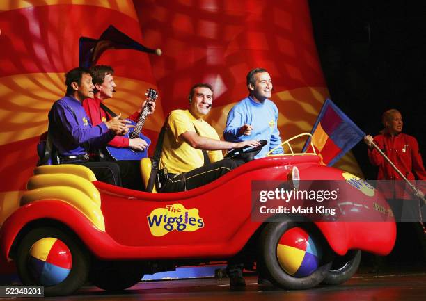 The Wiggles perform at the Sydney Entertainment Centre on March 10, 2005 in Sydney, Australia.