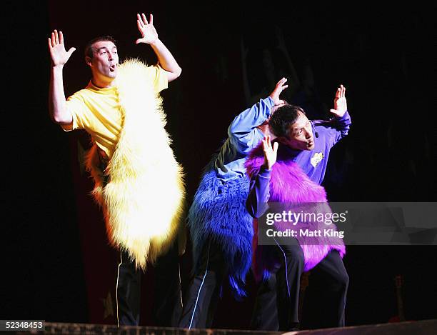 The Wiggles perform at the Sydney Entertainment Centre on March 10, 2005 in Sydney, Australia.