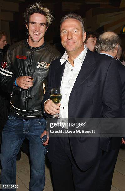 Cricket player Kevin Pietersen and former cricket player Ian Botham attend the Book Launch Party for Piers Morgan's memoirs, entitled "The Insider",...