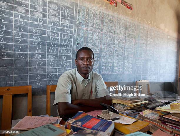 african teacher at school - east africa bildbanksfoton och bilder