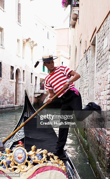 gondolier in venice - gondolier stock pictures, royalty-free photos & images