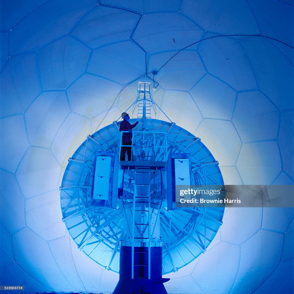 Meteorologist Attending to Doppler Weather Radar