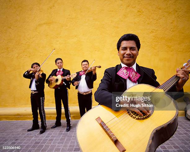 four mexican musicians, mexico - mariachi band stock pictures, royalty-free photos & images