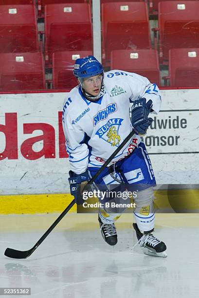 Player Teemu Nurmi of the Finland Juniors Sc.