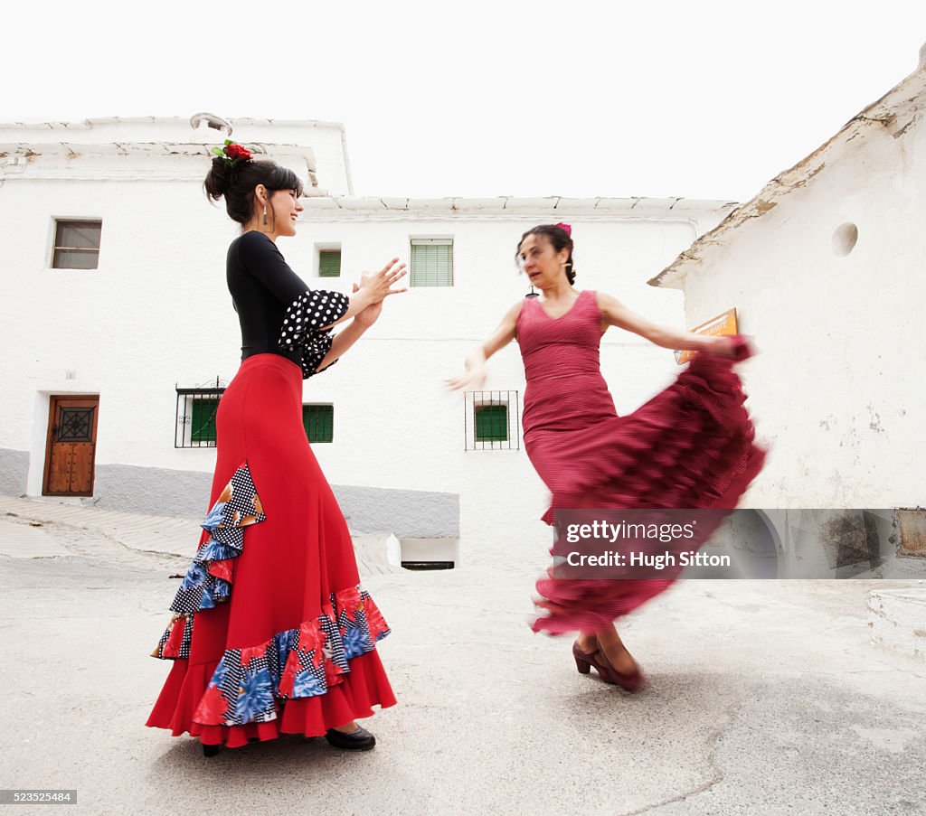 Spanish Flamenco Dancers. Spain.