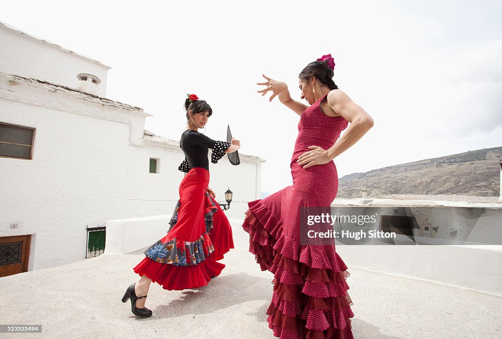Spanish Flamenco Dancers. Spain.