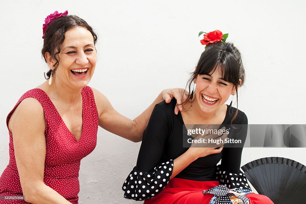 Spanish Flamenco Dancers. Spain.