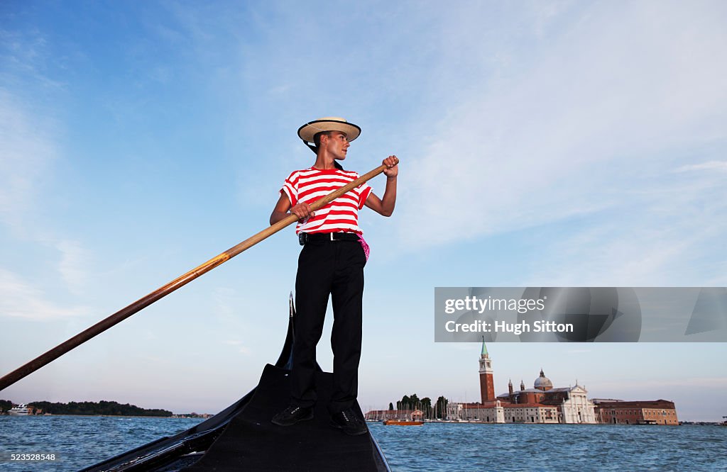 Low angle view of gondolier