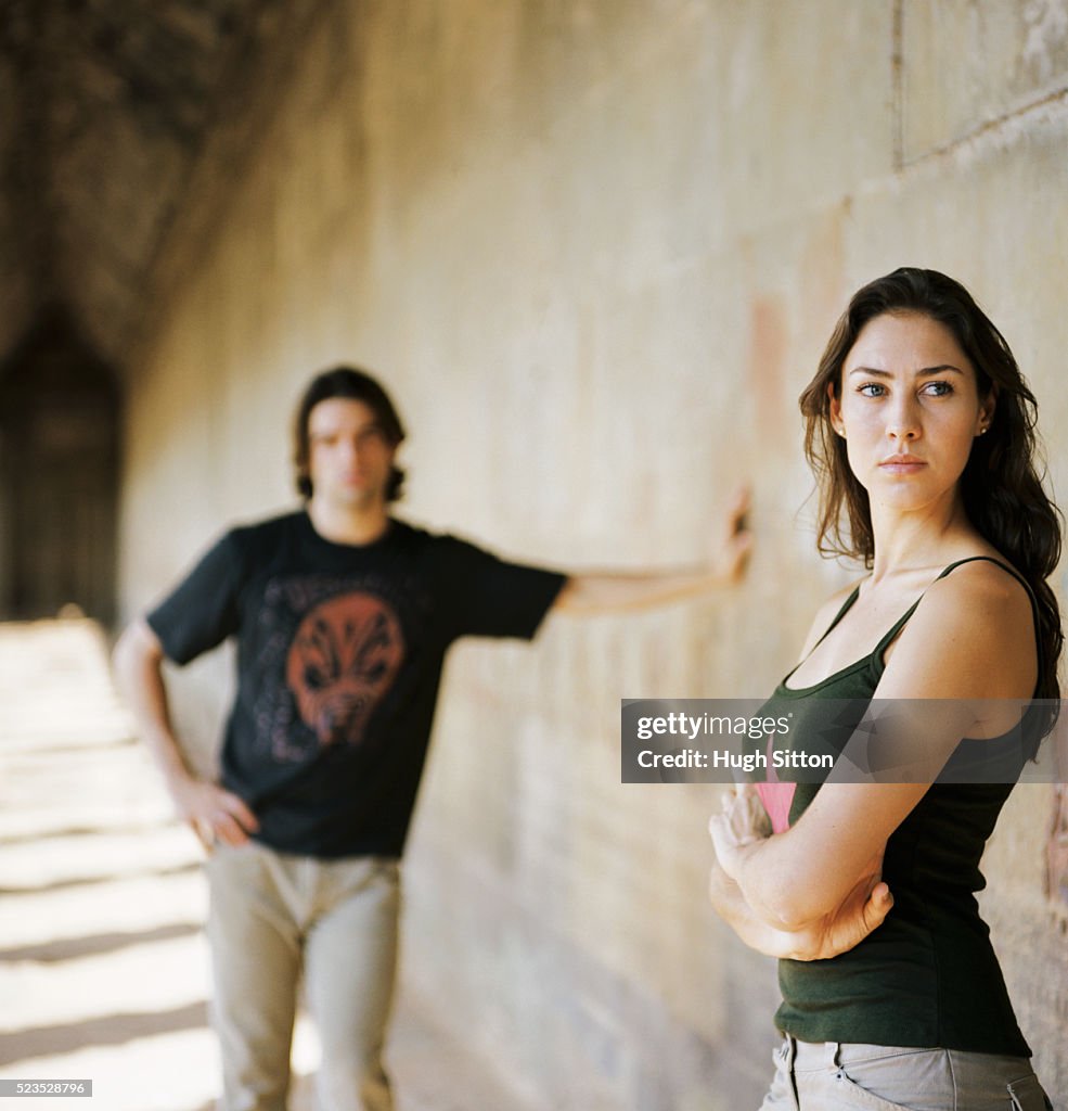 Couple Standing at Temple