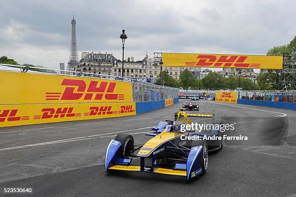 Nicolas Prost - Renault e.Dams during the race day of the Paris Grand Prix Formula E Championship 2016 at Les Invalides on April 23, 2016 in Paris,...