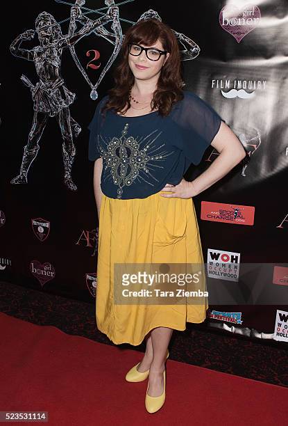 Actress Stephanie Pressman attends the 2nd Annual Artemis Film Festival-Red Carpet Opening Night/Awards Presentation at Ahrya Fine Arts Movie Theater...