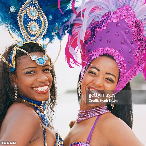 two samba dancers - hugh sitton stock-fotos und bilder