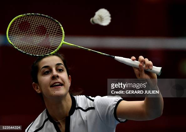 Number one ranking badminton Spanish player Carolina Marin... Photo - Getty Images