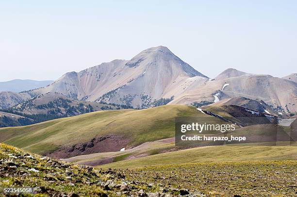 mount belknap viewed from delano peak. - mountain peak utah stock pictures, royalty-free photos & images