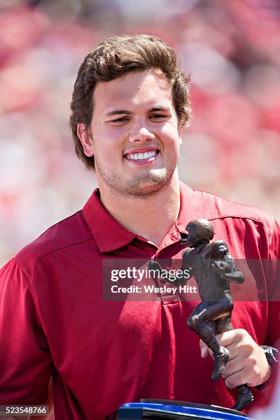 Henry Apple Razorbacks Former Tight End Hunter Henry of the Arkansas Razorbacks is presented ...