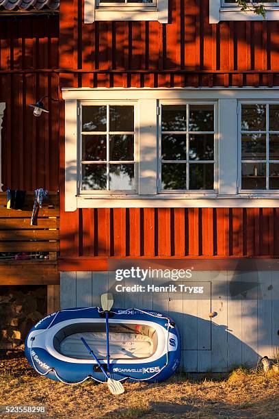 dinghy - sweden archipelago stock pictures, royalty-free photos & images