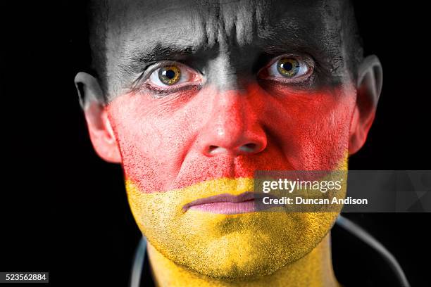 football fans - faces of a nation stock-fotos und bilder