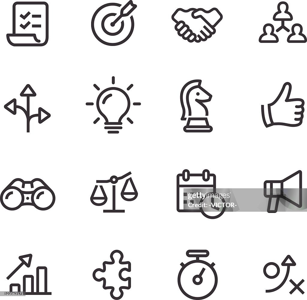Strategy and Business Icons - Line Series