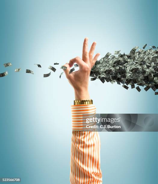 money through hands - financial growth stock-fotos und bilder