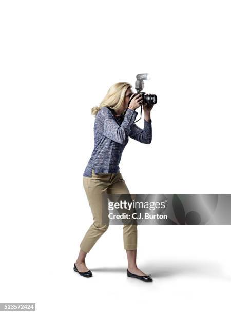 photographer on white background - photographer background stock pictures, royalty-free photos & images