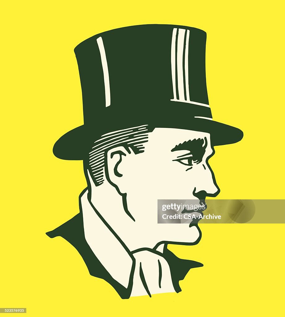 Man Wearing a Top Hat