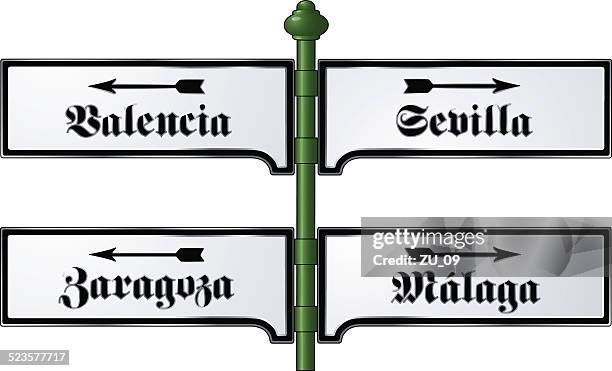 Spanish Sign Posts Metal Fence Posts Photos and Premium High Res Pictures - Getty Images
