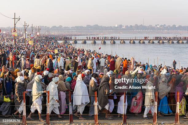 kumbh mela hindu festival - pilgrimage stock pictures, royalty-free photos & images