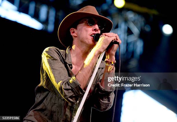 Musician Bradford Cox of Deerhunter performs onstage during day 2 of the 2016 Coachella Valley Music & Arts Festival Weekend 2 at the Empire Polo...