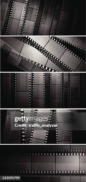 filmstrips - gray photo background stock illustrations